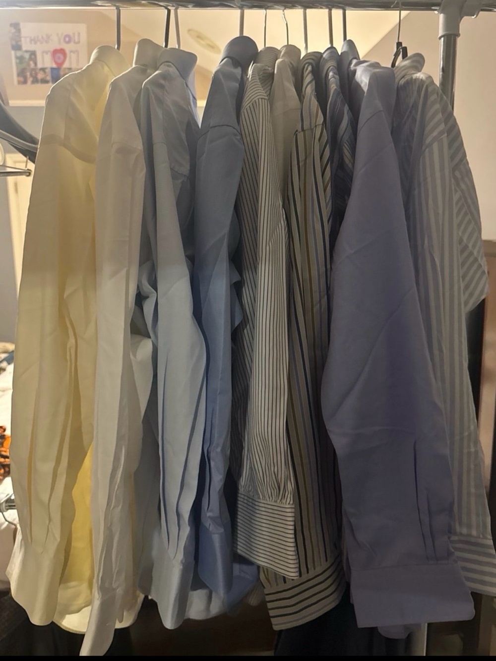 10 Ike Behar Men's Dress Shirts in Light Blue, Blue, Yellow and Stripes